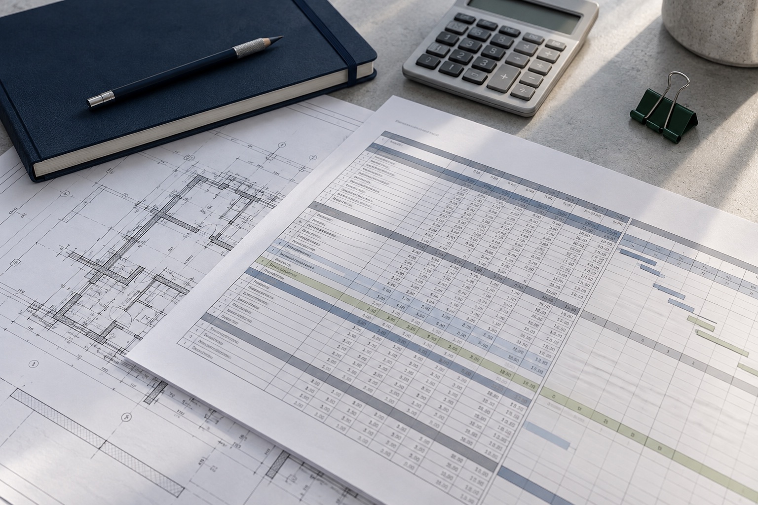 Documents de chiffrage et analyse d’un projet